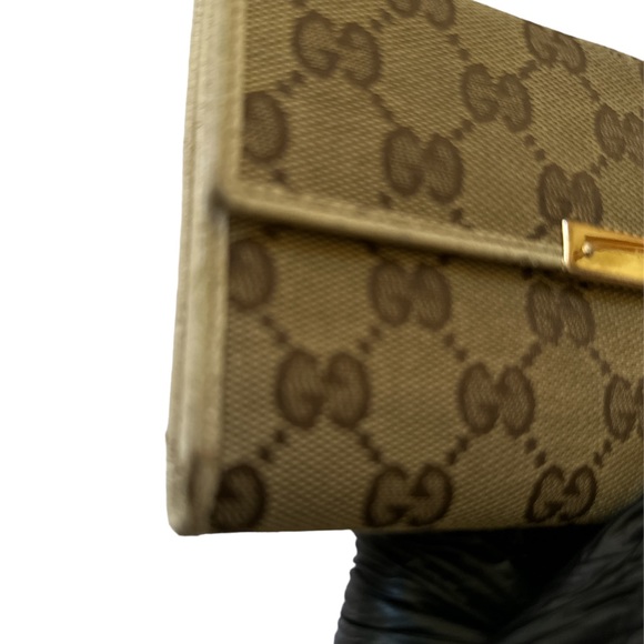 Authentic Gucci Brown Monogram Double Sided  Long Wallet - Picture 10 of 13